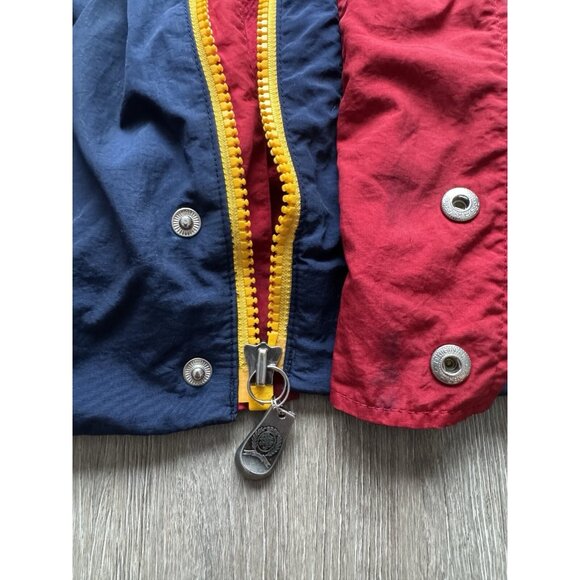 Vintage Tommy Hilfiger Jacket Rare Streetwear Hype XLarge Blue Yellow Red Patch - Picture 10 of 16